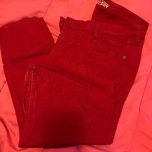 Maroon skinny jeans
